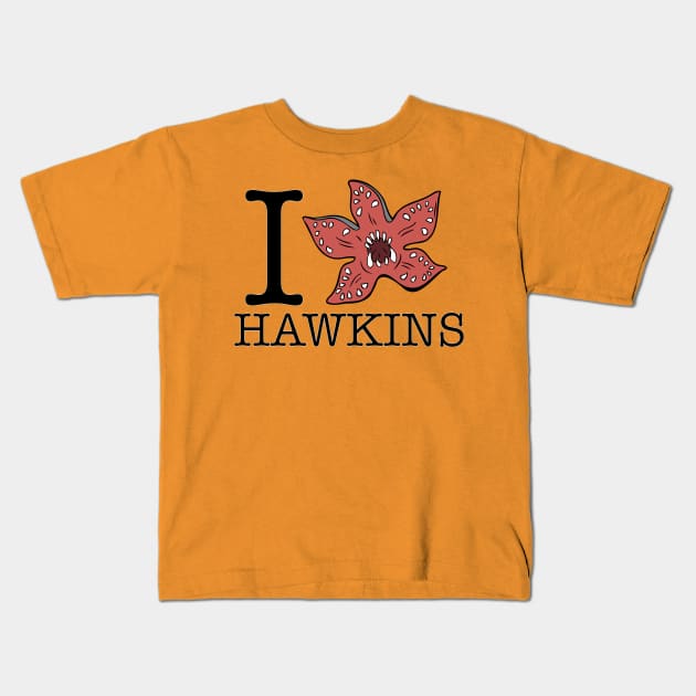 New Hawkins Kids T-Shirt by GarBear Designs